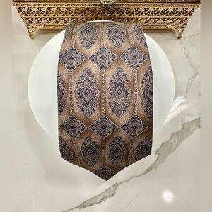 Vintage Henri Grethel - 100% Italian Silk Tie, Intricate Pattern EUC